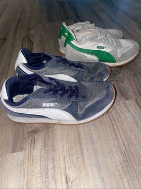 2 Pair Boy’s Puma Retro Sneakers SZ 1C & 2C SEE DESCRIPTION